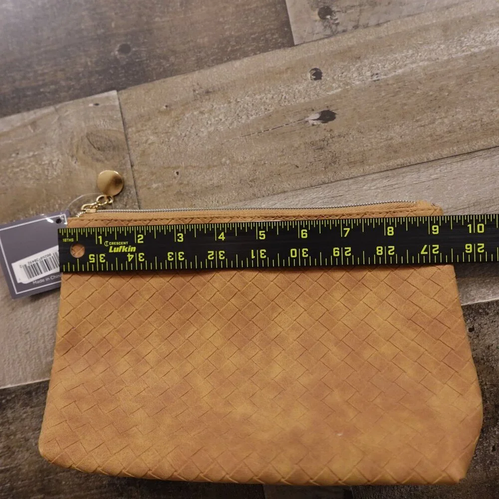 Ulta Beauty Cosmetic Makeup‎ Bag One Size Tan Woven Travel Pouch Organizer